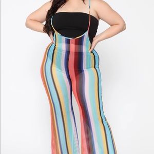 Fashion Nova Rainbow Jumpsuit